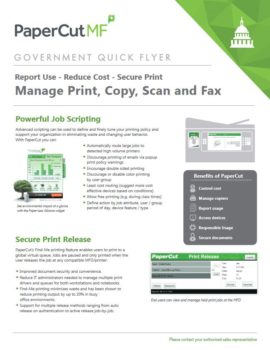 Papercut, Mf, Government Flyer, Digital Image Solutions