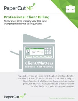 Papercut, Mf, Professional Client Billing, Digital Image Solutions